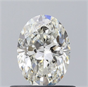 Natural Diamond 0.60 Carats, Oval with  Cut, I Color, VS2 Clarity and Certified by GIA