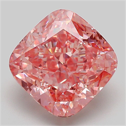 Picture of Lab Grown Diamond 6.77 Carats, CUSHION MODIFIED with  Cut, Fancy Vivid Pink Color, VVS2 Clarity and Certified by IGI