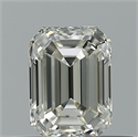 Natural Diamond 0.51 Carats, Emerald with  Cut, H Color, IF Clarity and Certified by IGI