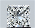 Natural Diamond 1.01 Carats, Princess with  Cut, G Color, VS2 Clarity and Certified by GIA