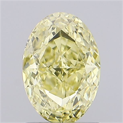 Picture of Lab Grown Diamond 1.30 Carats, Oval with  Cut, Fancy Intense Yellow Color, VVS2 Clarity and Certified by IGI