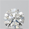 Natural Diamond 1.01 Carats, Round with Excellent Cut, H Color, VVS2 Clarity and Certified by HRD