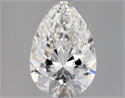Natural Diamond 0.61 Carats, Pear with  Cut, F Color, VVS1 Clarity and Certified by GIA