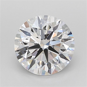 Picture of Lab Grown Diamond 3.71 Carats, Round with Ideal Cut, D Color, VVS1 Clarity and Certified by IGI
