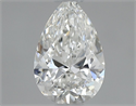 Natural Diamond 0.58 Carats, Pear with  Cut, H Color, VS2 Clarity and Certified by GIA