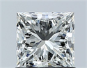 Natural Diamond 1.00 Carats, Princess with  Cut, I Color, VS2 Clarity and Certified by GIA