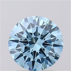 Picture of Lab Grown Diamond 2.02 Carats, Round with Excellent Cut, Fancy Vivid Blue Color, VS1 Clarity and Certified by IGI