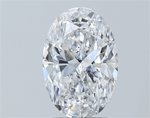 Foto Diamante Natural 2.00 quilates, Ovalado , Color D, claridad SI2 y certificado GIA de