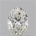 Natural Diamond 0.56 Carats, Oval with  Cut, H Color, SI1 Clarity and Certified by GIA