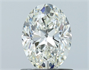 Natural Diamond 0.90 Carats, Oval with  Cut, H Color, VS1 Clarity and Certified by IGI