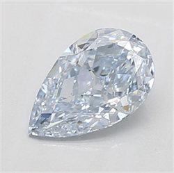 Picture of Lab Grown Diamond 1.52 Carats, Pear with  Cut, Fancy Intense Blue Color, VS1 Clarity and Certified by IGI