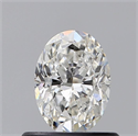Natural Diamond 0.60 Carats, Oval with  Cut, F Color, SI1 Clarity and Certified by GIA