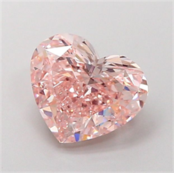 Picture of Lab Grown Diamond 2.60 Carats, Heart with  Cut, Fancy Intense Pink Color, VS1 Clarity and Certified by IGI