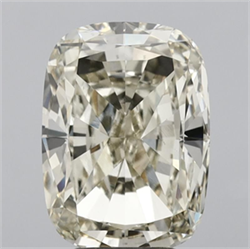 Picture of Lab Grown Diamond 5.11 Carats, CUSHION MODIFIED with  Cut, Fancy Light Yellow Color, VS1 Clarity and Certified by IGI