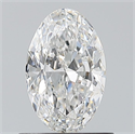 Natural Diamond 0.70 Carats, Oval with  Cut, E Color, VS2 Clarity and Certified by GIA