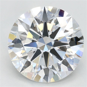 Picture of Lab Grown Diamond 3.31 Carats, Round with Excellent Cut, D Color, VVS1 Clarity and Certified by GIA