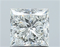 Natural Diamond 1.02 Carats, Princess with  Cut, I Color, VS1 Clarity and Certified by GIA