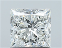 Natural Diamond 1.02 Carats, Princess with  Cut, I Color, VS1 Clarity and Certified by GIA