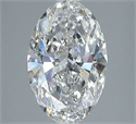 Natural Diamond 1.40 Carats, Oval with  Cut, F Color, SI2 Clarity and Certified by GIA