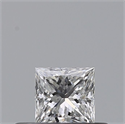 Natural Diamond 0.23 Carats, Princess with  Cut, E Color, VVS2 Clarity and Certified by GIA