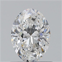 Natural Diamond 0.60 Carats, Oval with  Cut, E Color, VVS2 Clarity and Certified by GIA