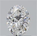 Natural Diamond 0.60 Carats, Oval with  Cut, E Color, VVS2 Clarity and Certified by GIA