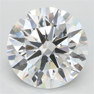 Picture of Lab Grown Diamond 3.71 Carats, Round with Excellent Cut, D Color, VVS1 Clarity and Certified by GIA