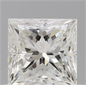 Natural Diamond 0.65 Carats, Princess with  Cut, H Color, VVS1 Clarity and Certified by GIA