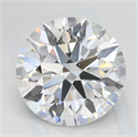 Lab Grown Diamond 2.18 Carats, Round with Excellent Cut, D Color, IF Clarity and Certified by GIA