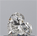 Natural Diamond 0.35 Carats, Heart with  Cut, F Color, VVS2 Clarity and Certified by GIA