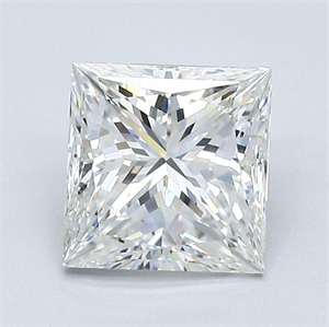 Picture of Natural Diamond 1.40 Carats, Princess with  Cut, G Color, SI1 Clarity and Certified by GIA