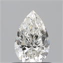 Natural Diamond 0.52 Carats, Pear with  Cut, H Color, VVS1 Clarity and Certified by GIA