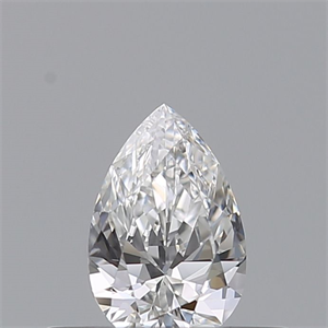 Picture of Natural Diamond 0.23 Carats, Pear with  Cut, E Color, VS2 Clarity and Certified by GIA