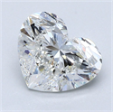 Natural Diamond 2.01 Carats, Heart with  Cut, F Color, SI1 Clarity and Certified by GIA