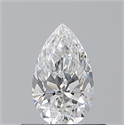 Natural Diamond 0.50 Carats, Pear with  Cut, E Color, VVS1 Clarity and Certified by GIA