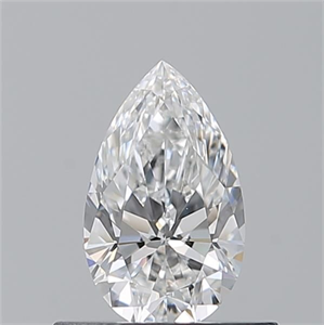 Picture of Natural Diamond 0.50 Carats, Pear with  Cut, E Color, VVS1 Clarity and Certified by GIA