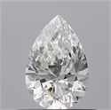 Natural Diamond 0.53 Carats, Pear with  Cut, E Color, VVS1 Clarity and Certified by GIA