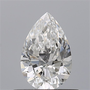Picture of Natural Diamond 0.53 Carats, Pear with  Cut, E Color, VVS1 Clarity and Certified by GIA