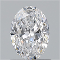 Natural Diamond 0.70 Carats, Oval with  Cut, D Color, VS2 Clarity and Certified by GIA