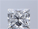 Natural Diamond 0.51 Carats, Princess with  Cut, E Color, VS1 Clarity and Certified by GIA