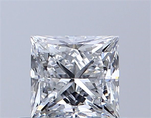 Picture of Natural Diamond 0.51 Carats, Princess with  Cut, E Color, VS1 Clarity and Certified by GIA
