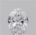 Natural Diamond 0.71 Carats, Oval with  Cut, D Color, VS2 Clarity and Certified by GIA