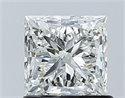 Natural Diamond 1.04 Carats, Princess with  Cut, I Color, SI1 Clarity and Certified by GIA