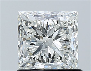 Picture of Natural Diamond 1.04 Carats, Princess with  Cut, I Color, SI1 Clarity and Certified by GIA