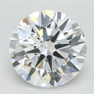Picture of Lab Grown Diamond 3.25 Carats, Round with Ideal Cut, D Color, IF Clarity and Certified by IGI