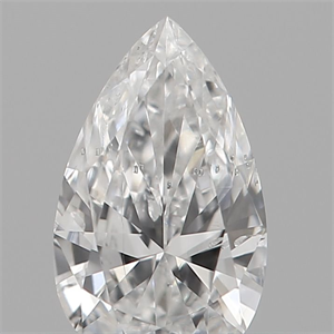 Picture of Natural Diamond 0.19 Carats, Pear with  Cut, D Color, SI1 Clarity and Certified by IGI