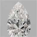 Natural Diamond 0.12 Carats, Pear with  Cut, E Color, SI1 Clarity and Certified by IGI