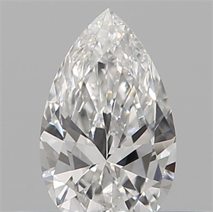 Picture of Natural Diamond 0.12 Carats, Pear with  Cut, E Color, SI1 Clarity and Certified by IGI