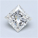 Natural Diamond 1.01 Carats, Princess with  Cut, H Color, VVS1 Clarity and Certified by GIA