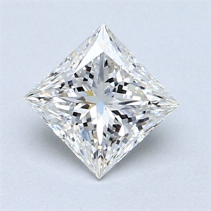 Picture of Natural Diamond 1.01 Carats, Princess with  Cut, H Color, VVS1 Clarity and Certified by GIA
